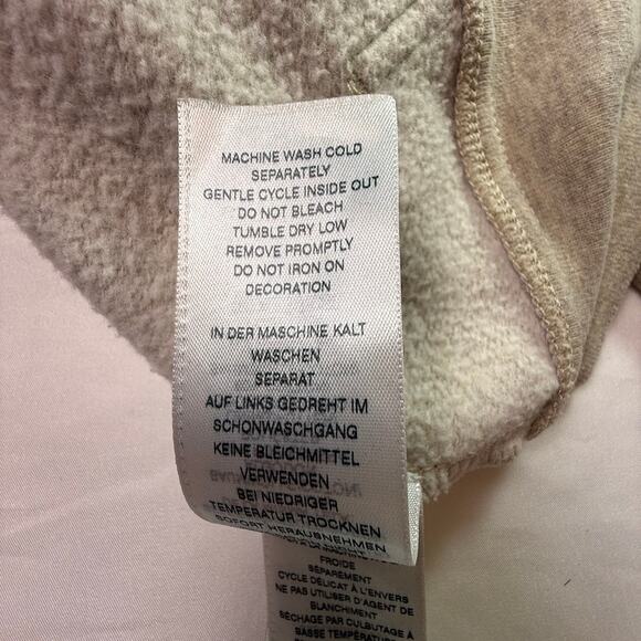 True Religion Gold Logo Full Zip Hoodie Sweatshirt Light Heather Oatmeal Size M - Picture 14 of 15